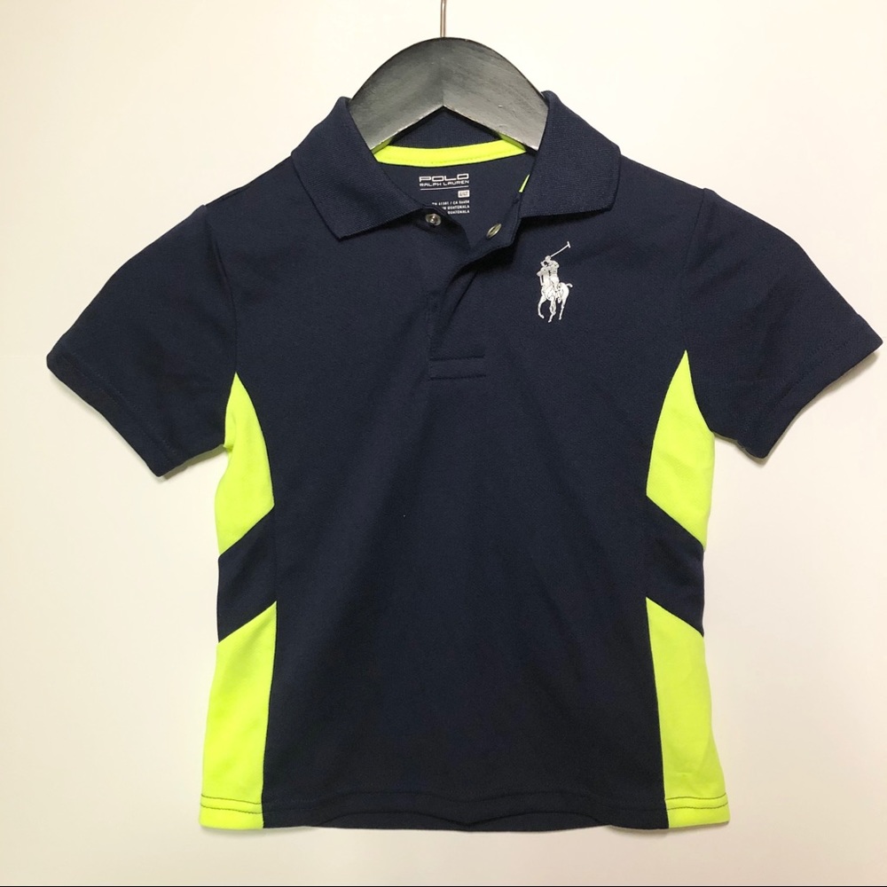 Boys Ralph Lauren Jersey Polo Shirt, Navy, size 4T